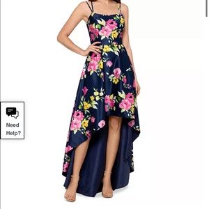 XSCAPE Floral High low dress